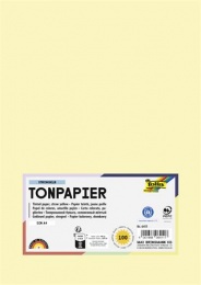 Színes papír, A4, 130 g, 100 lap, FOLIA, szalmasárga